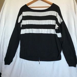 Sunnset Rd Striped Pullover w/ sequins